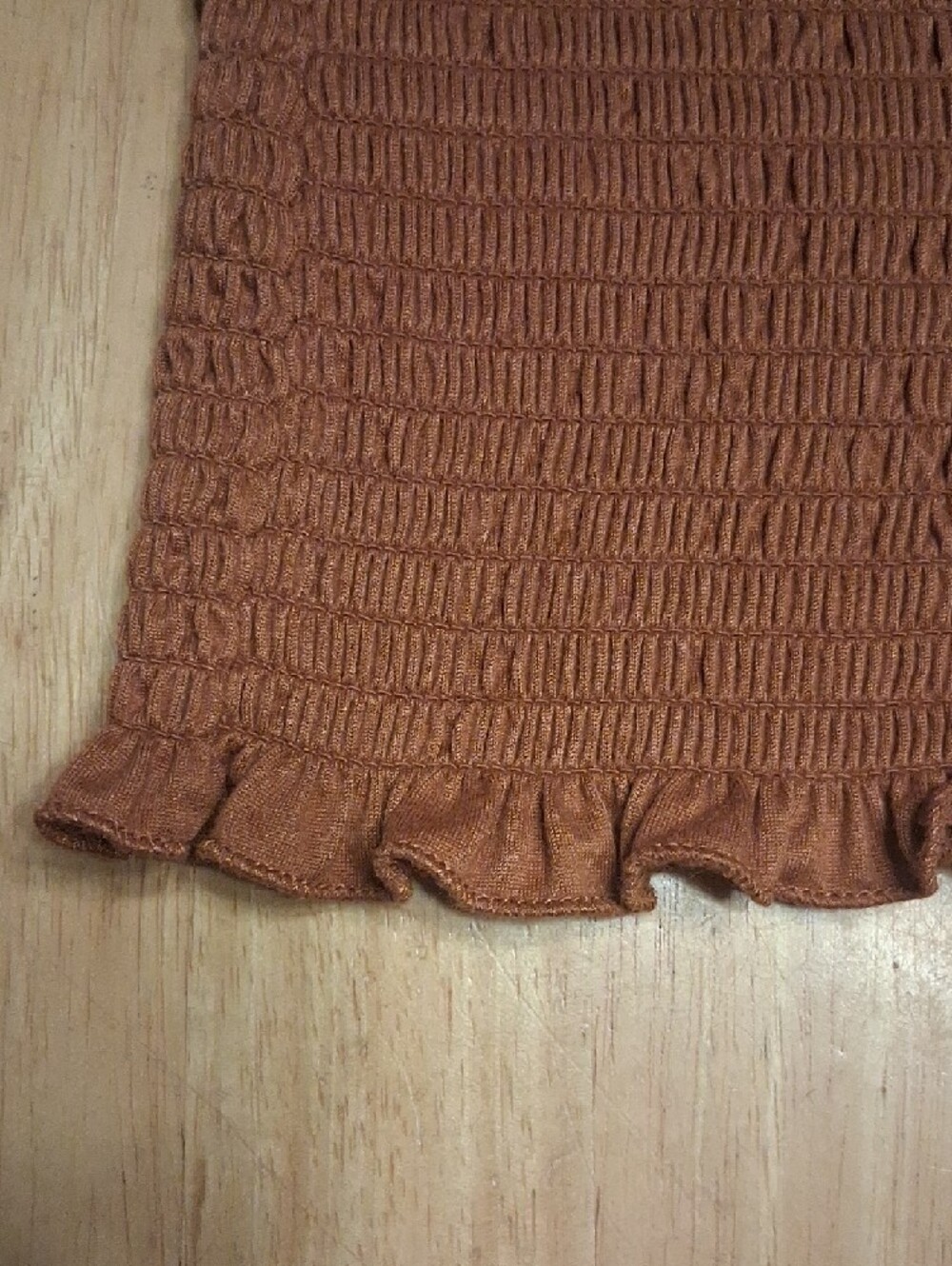 rue21 Rust Smocked Ruffle Tank NWT Size Medium - Picture 5 of 8